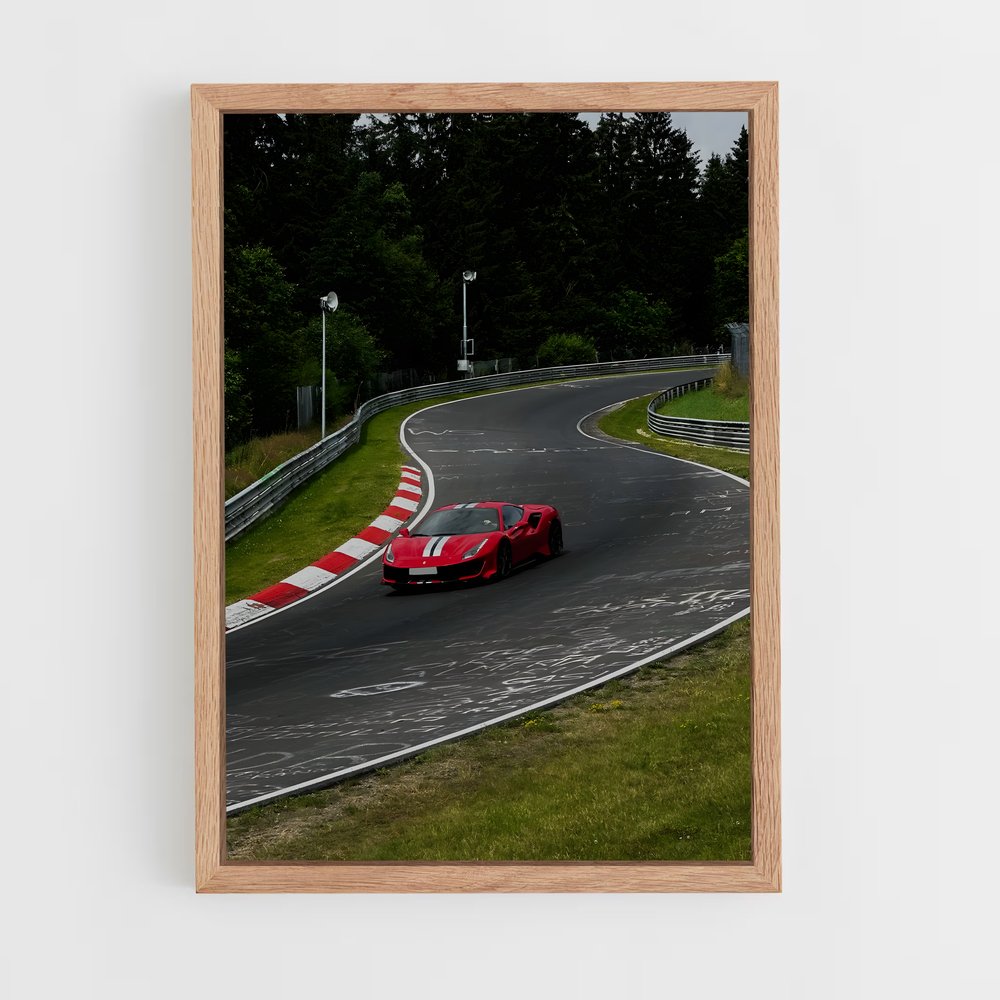 Poster Virage Rouge – affiche Dallara (vue 4)